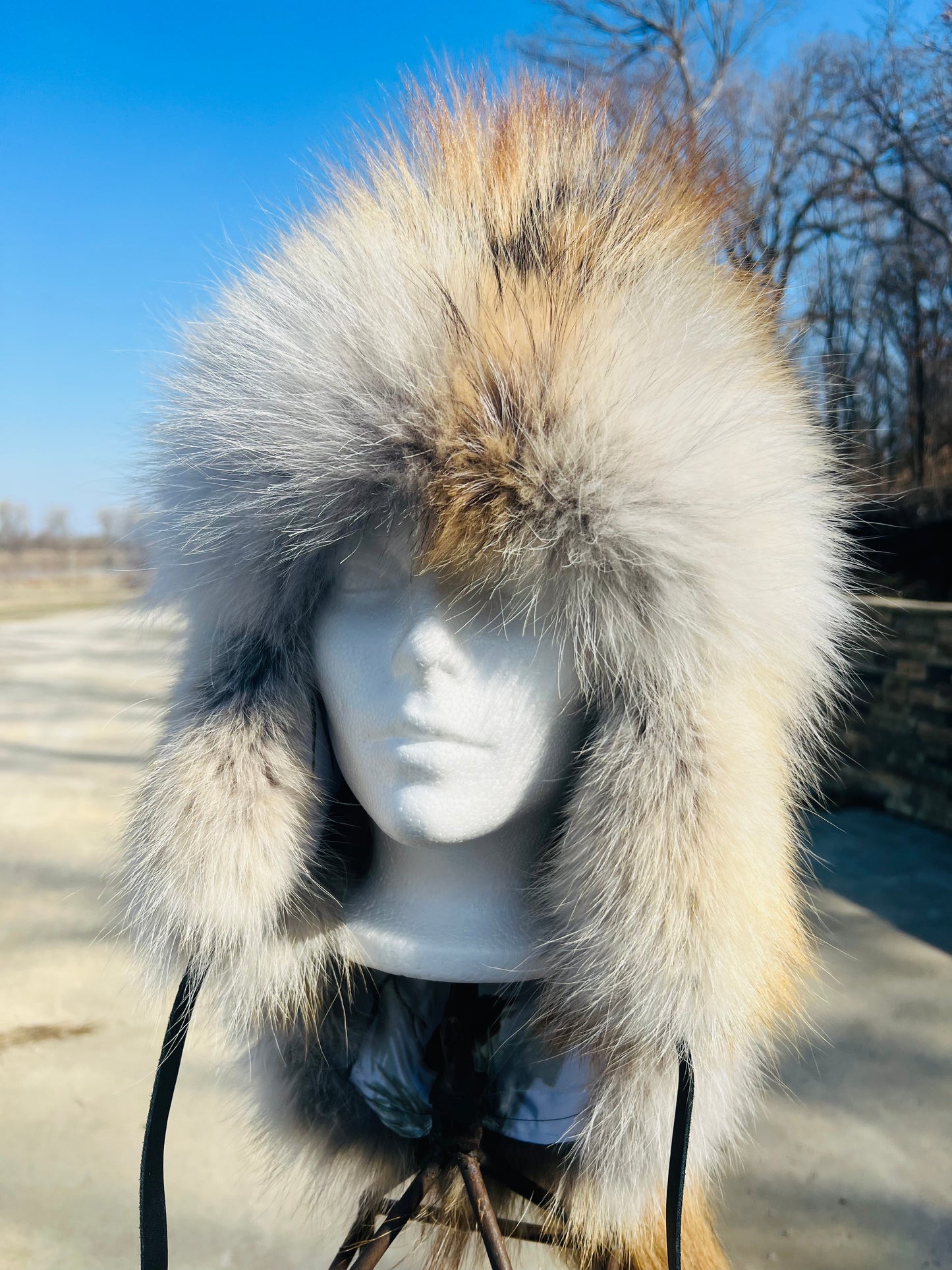 Light Red Coyote Trapper Hat